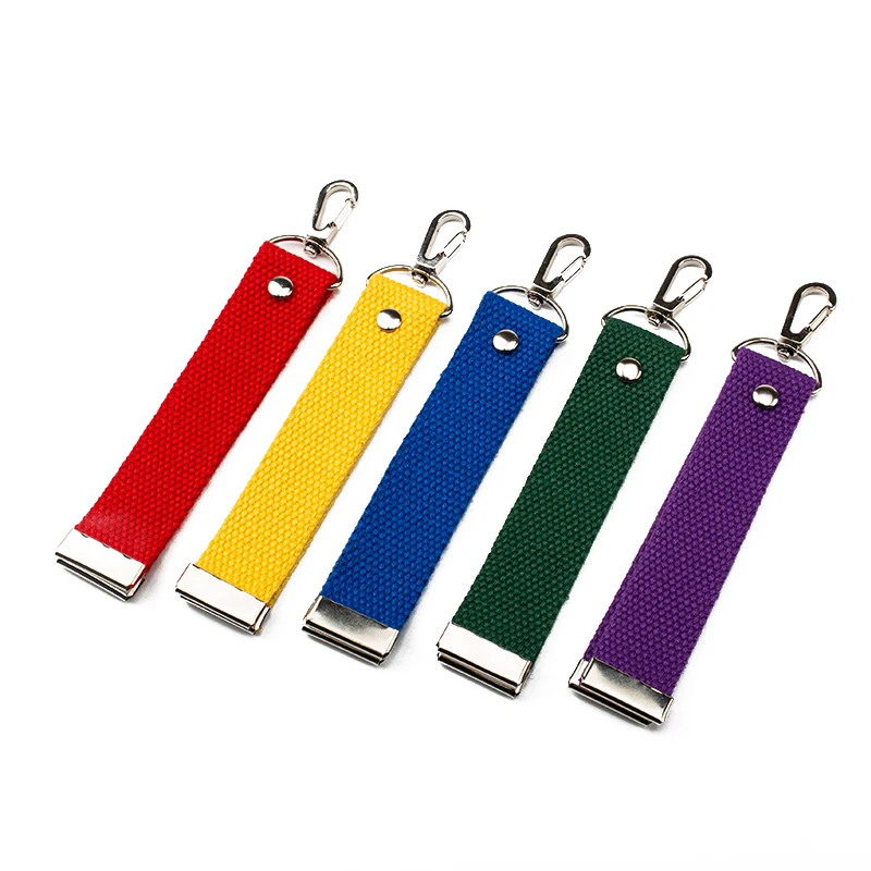 Fabric Key Chain Canvas Strap Key Fobs Key Tag For Motorcycles Cars Backpack Schoolbag Keychain Key Ring Gifts Bulk Wholesale