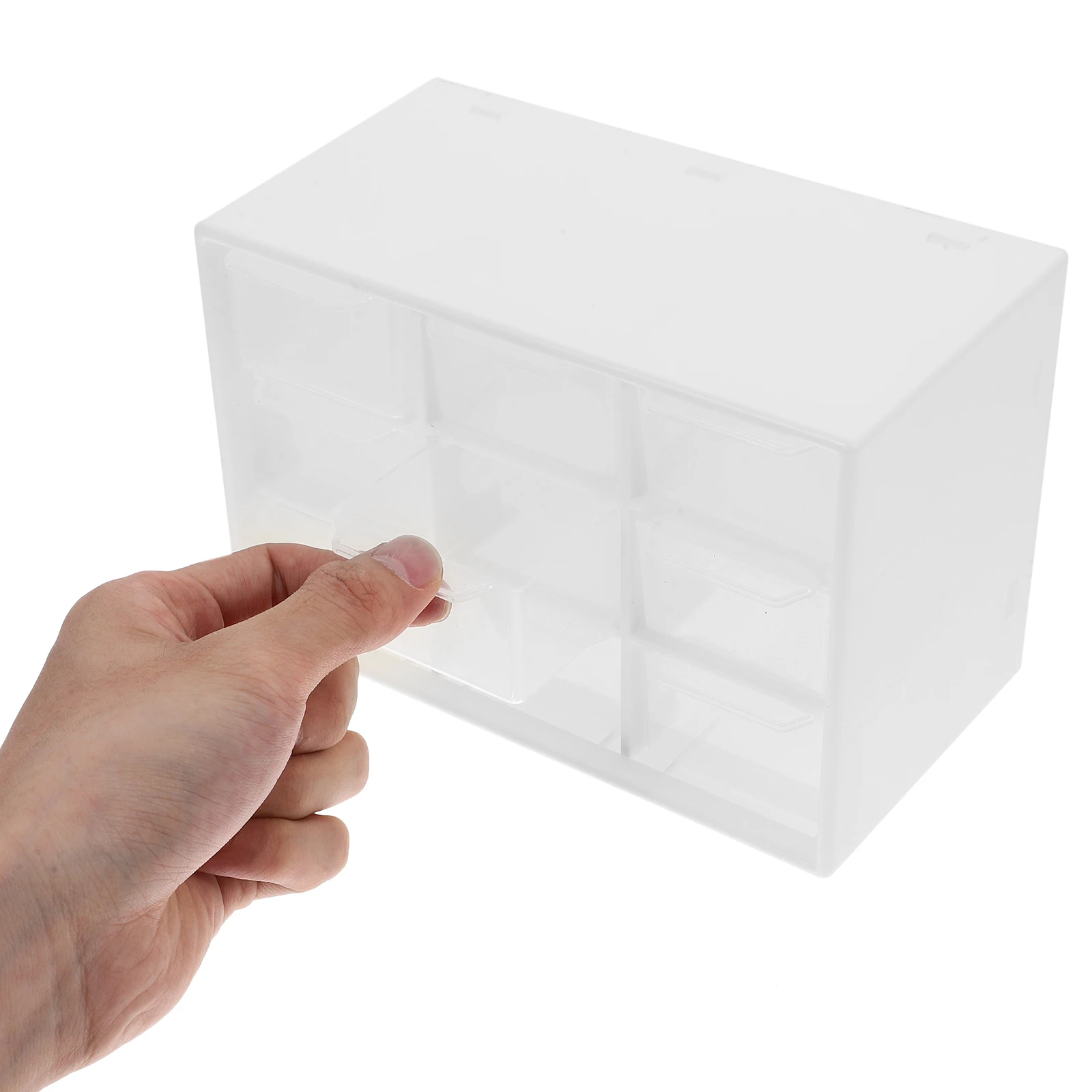 

2pcs Multi-layer Drawer Storage Units Desktop Organizer Boxes Plastic Office Supplies Clear Small Storage Drawers for Room