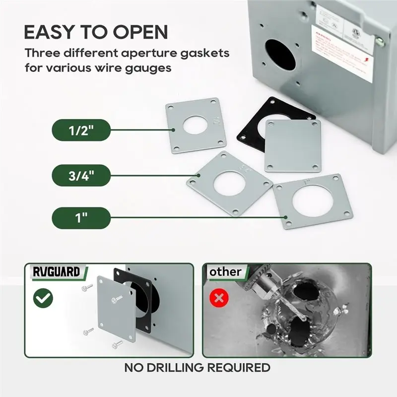 New Arrivals-1Pc 50 Amp Outlet Box 50 AMP RV OUTLET BOX Socket RV Socket Yacht Charging Interface
