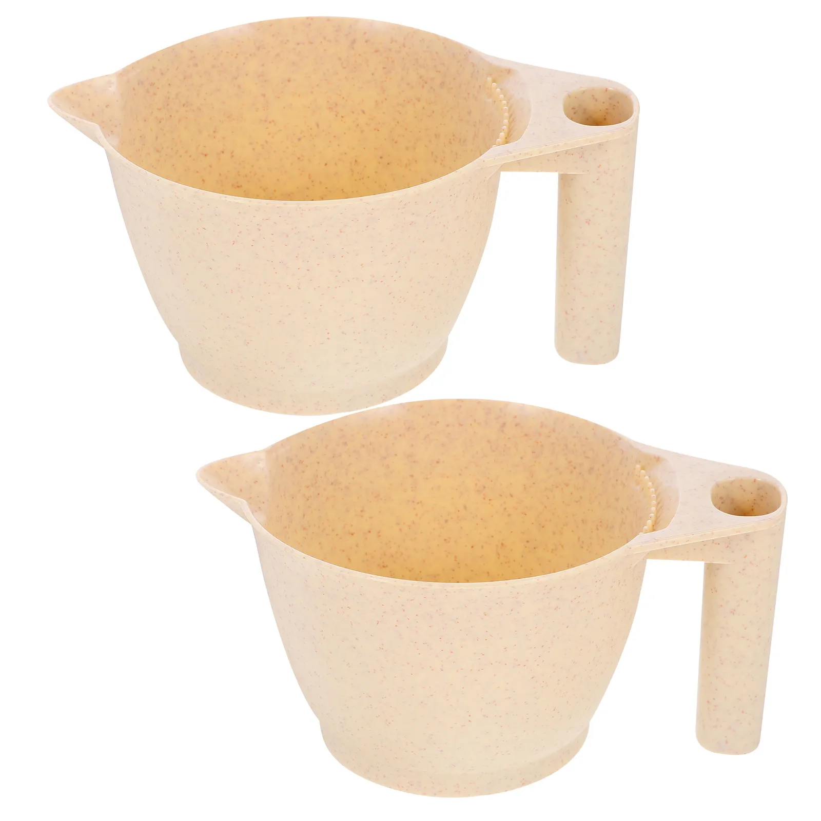 

2Pcs Hair Color Mixing Bowl Ergonomic Handle Tint Bowl Set for Hair Salon Dyeing Highlights Blonde Brilliance Powder