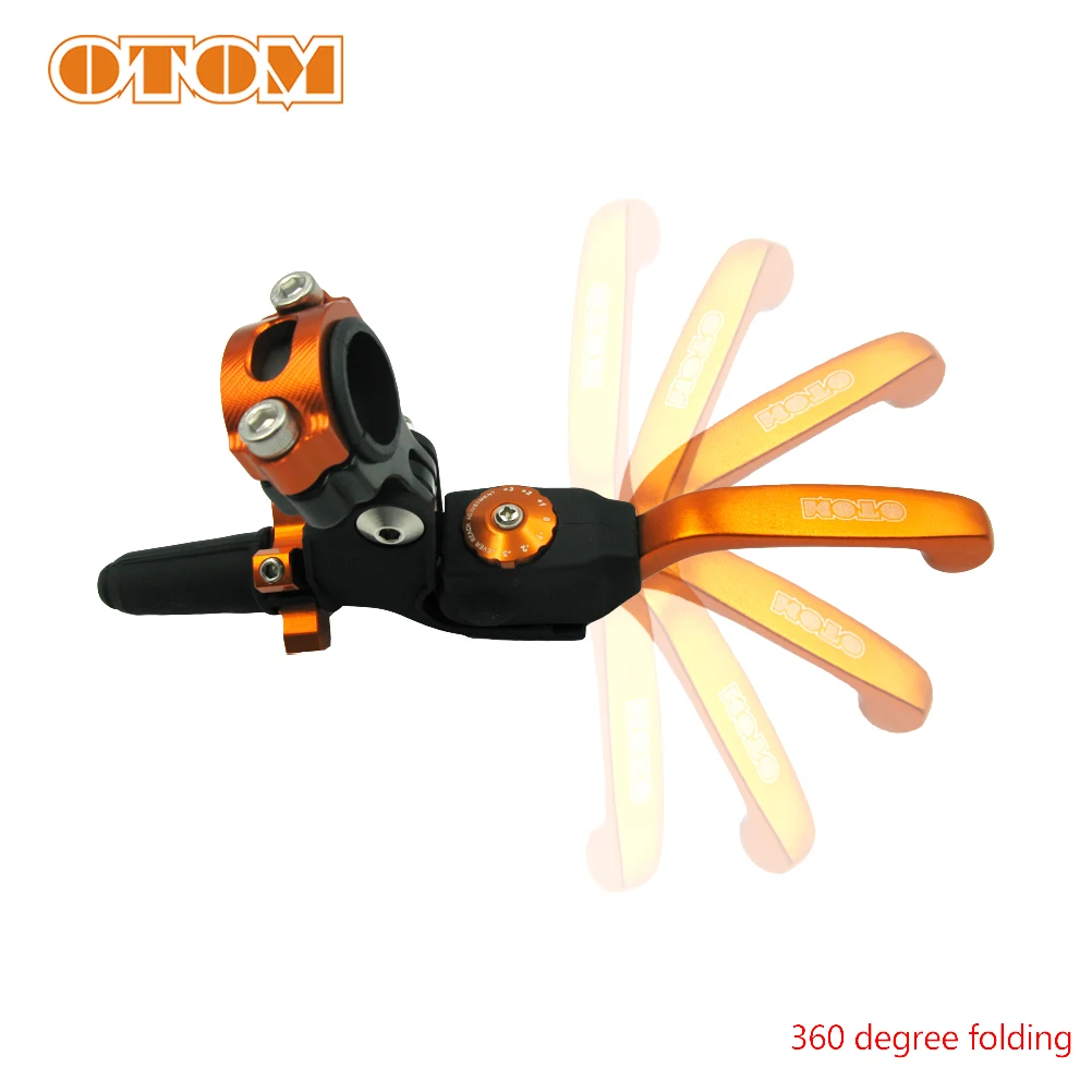 OTOM Clutch Lever Motocross Motorcycle Fall Prevention Folding 7 Gear Adjustable Handle Grip For HONDA YAMAHA KAWASAKI RMZ KTM