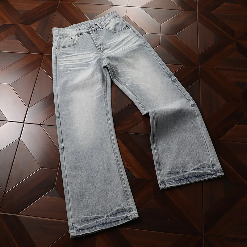 

Man Pants Mens Jeans New Spring American Washed Loose Fit Bootcut Trousers For Men Stylish Casual Basic Versatile Wardrobe