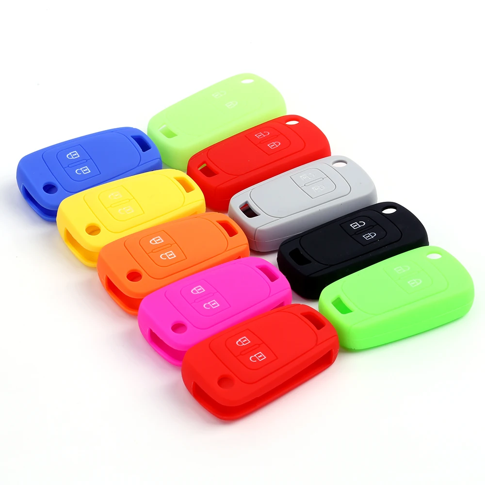 2 Buttons Silicone Car Remote Key Cover Case For Opel Astra J Corsa D Zafira C Mokka Insignia Cascada Karl Adam Meriva