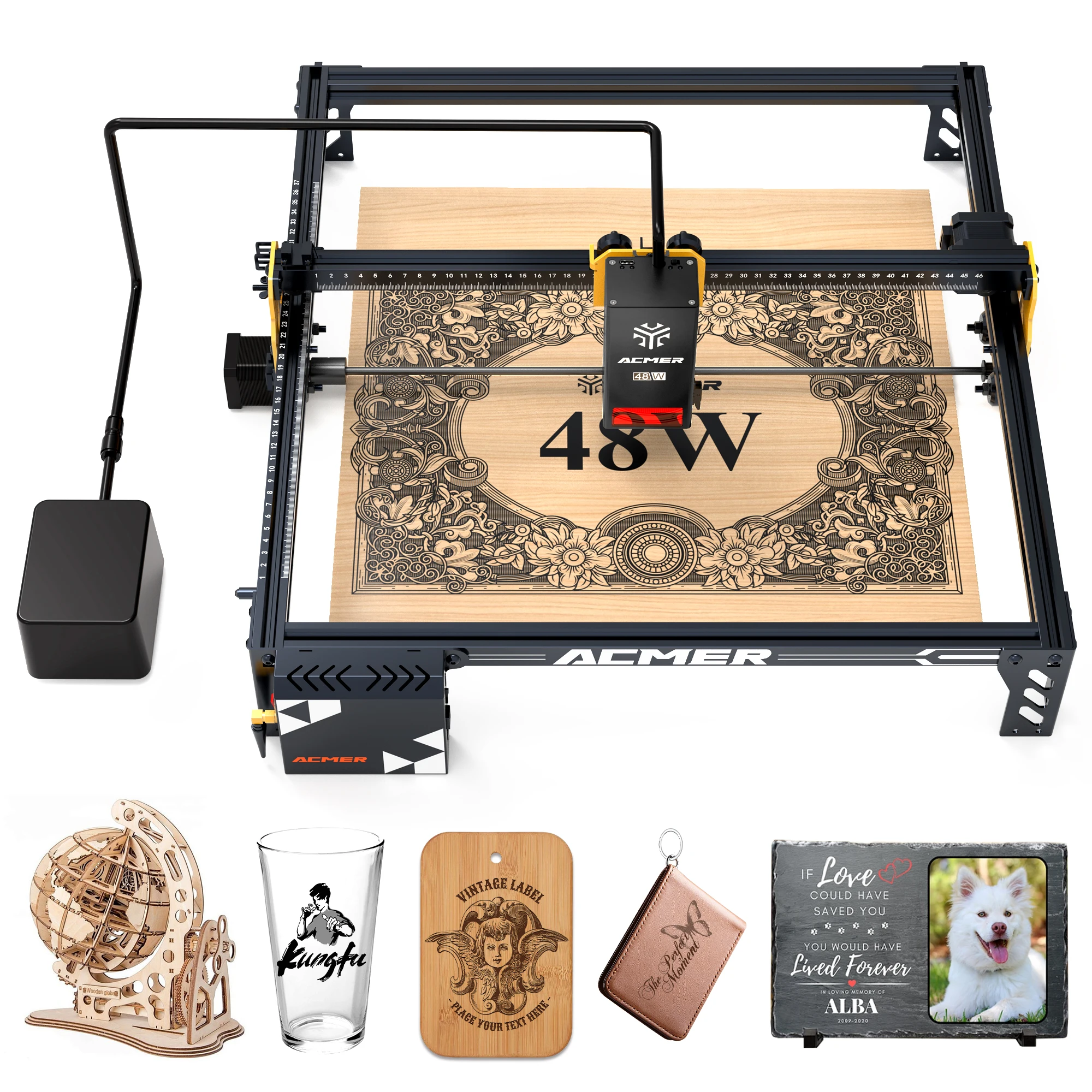 

ACMER P1 S Pro 48W CNC Cutter Laser Engraver 10000mm/min High Speed For DIY Gifts & 300+ Materials With Air Compressor​