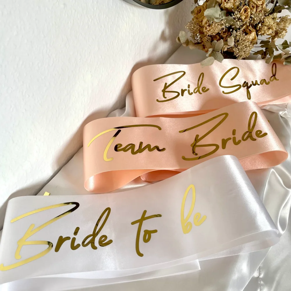 

Personalized Bride To Be Satin Sash For Bachelorette Party Decoration Wedding Supplies Bridal Shower Favors Bridesmaids Set