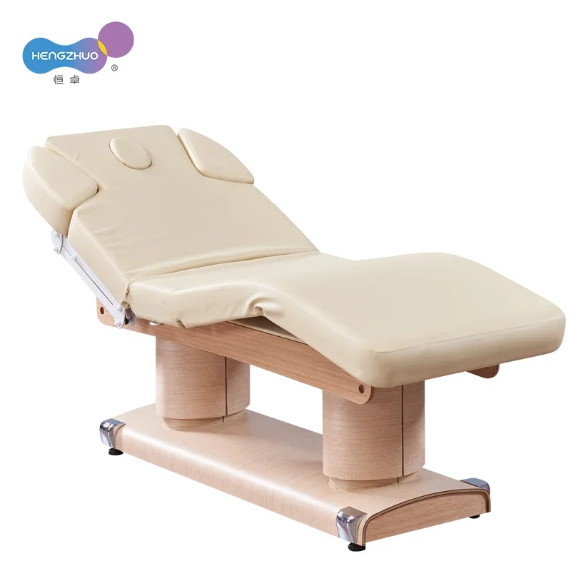 Massage Table Bed with Sturdy Wooden Base Comfort Full Body Couch Reclining Beauty Facial Chair Memory Function