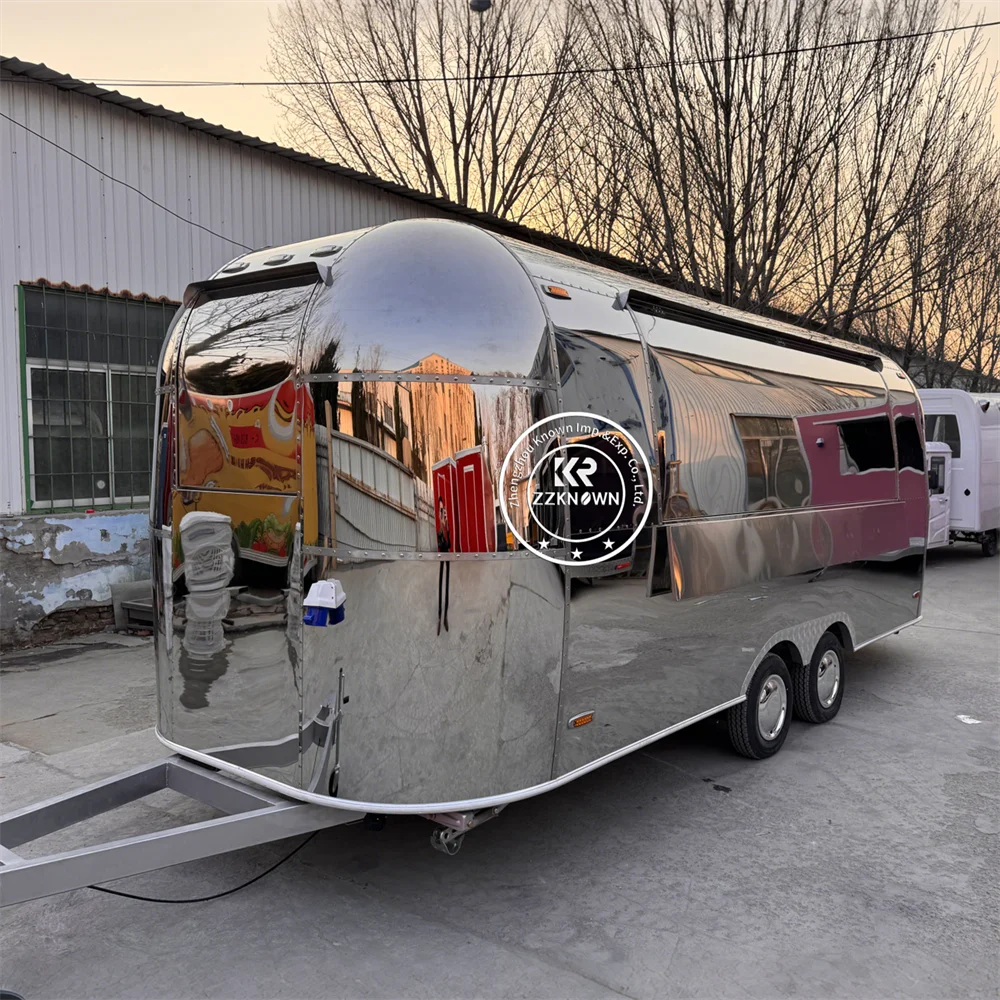 Street BBQ Fast Food Pizza Trailer Mobile Commercial Kitchen Street Concession Professional Food Trailer With Full Kitchen