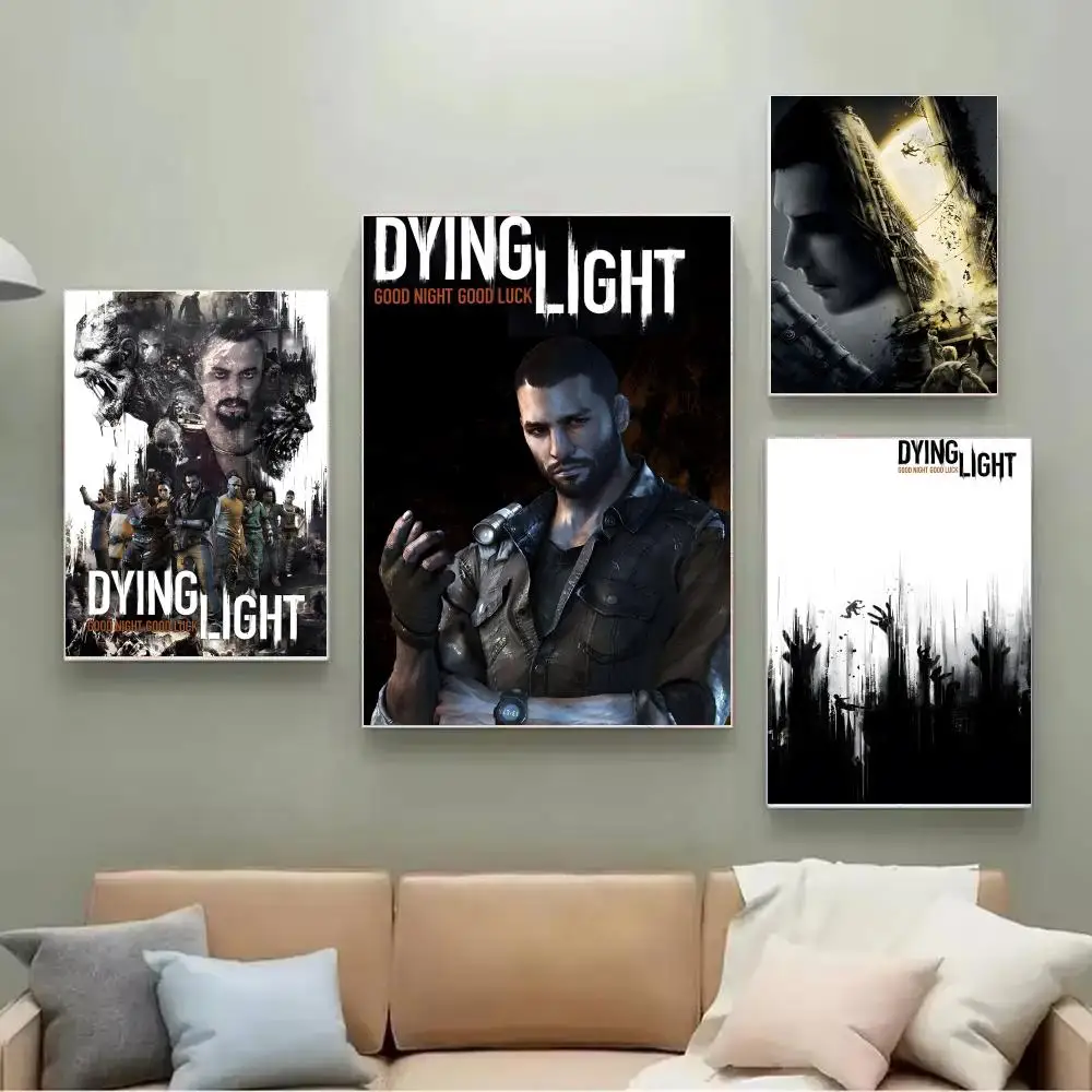 Parkour Action Game D-Dying Light Poster Wandkunst-Poster, geeignet für Clubs, Wohnzimmer und Schlafzimmer