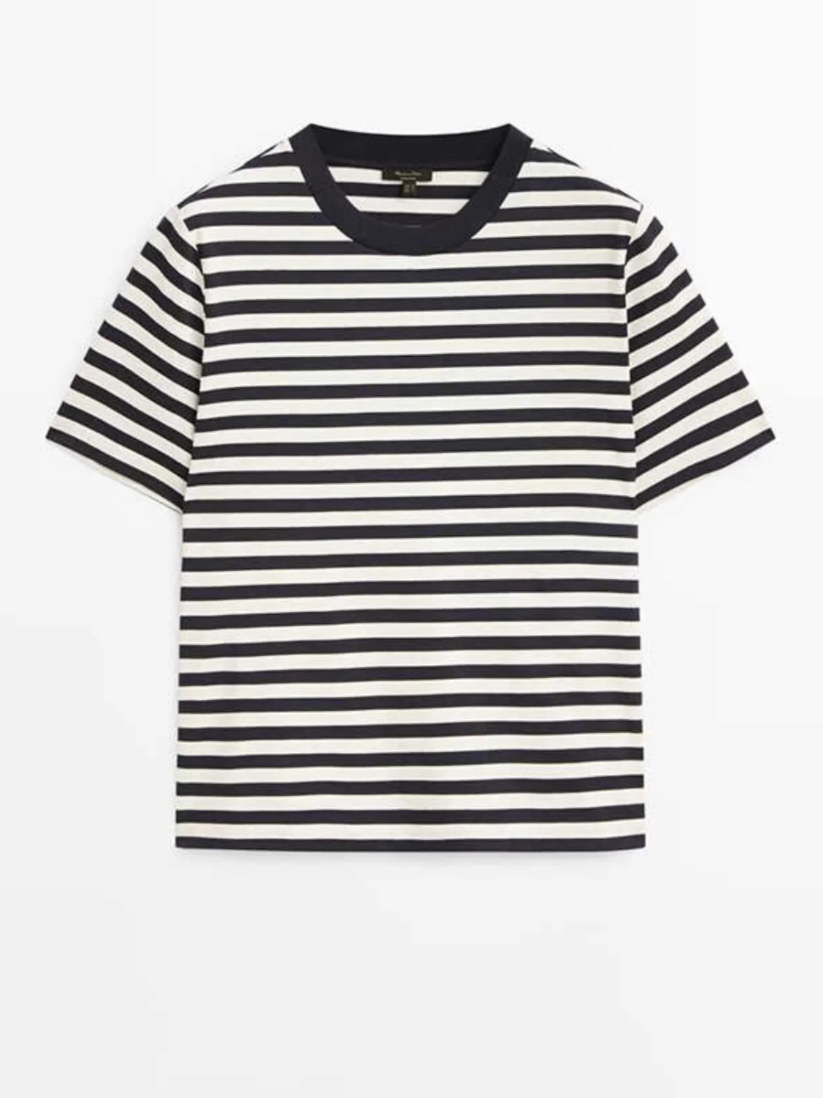 Damska koszulka casualowa z okrągłym dekoltem, w paski, z czystej bawełny, wygodna, letnia, nowość, do pracy, prosty krój.