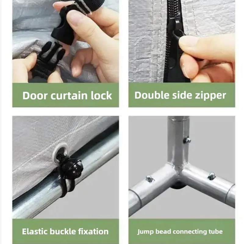 Portable Bike & E-Scooter Shed - All-Weather Sun Rain & Dust Protection Canopy for Balcony Storage Outdoor Use Easy To Assemble
