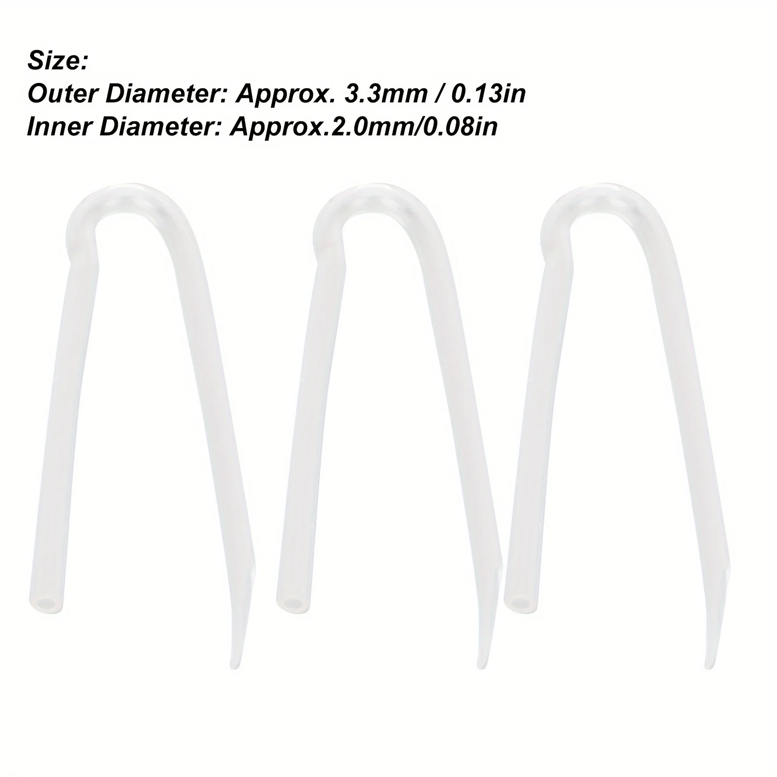 R-type Soft Eardrum Bend Tube R-type Sound Guide Tube Sound Pipe 3.3*2.0mm