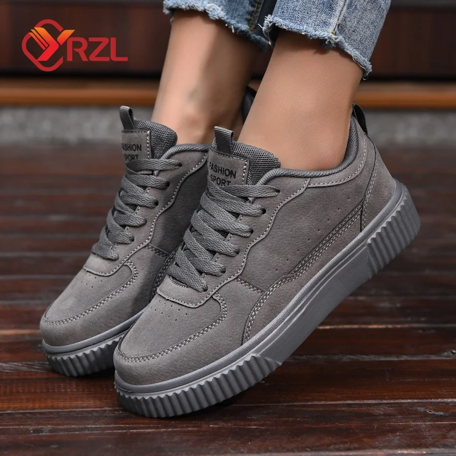 

YRZL женские кроссовки, осенняя обувь, легкая нескользящая обувь для скейтборда на толстой подошве, повседневная спортивная обувь унисекс для мужчин