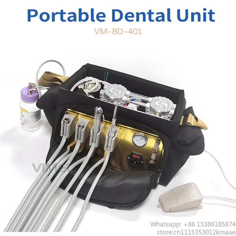 New Model Portable Mobile Treatment Bag Dental Clinic Turbine Unit with Standard Accessories