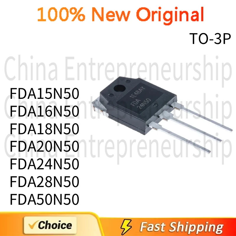 1 ~ 10 PCS TO-3P FDA15N50 FDA16N50 FDA18N50 FDA20N50 FDA24N50 FDA28N50 FDA50N50 MOSFET 100% Qualidade Original/Entrega rápida