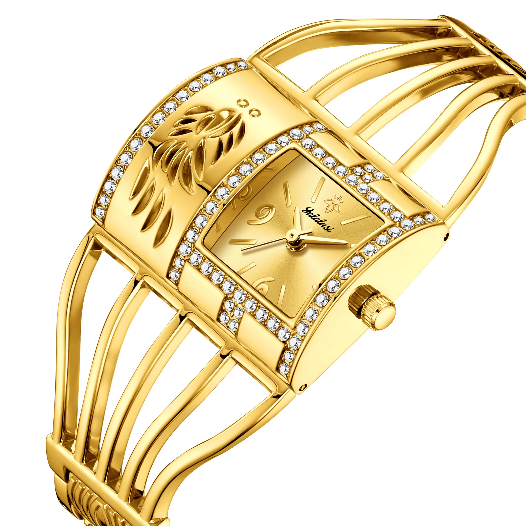 

Бренд YaLaLuSi, цельные элегантные женские кварцевые наручные часы со скелетом, индивидуальный узор, декоративный циферблат, подарочная коробка, женские подарки