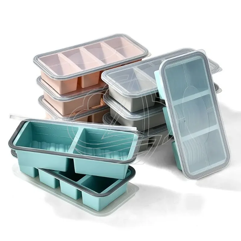 Wheat Straw Compartmentalized Lunch Box 2/3/4 Grids, Portable Picnic Food Storage Container