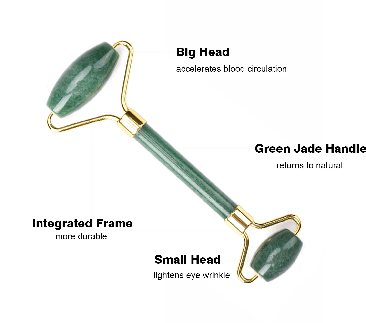 Jade Roller & Gua Sha for Face Facial Beauty Massage Skin Care Tool for Eyes &  Relieve Fine Lines and Wrinkles