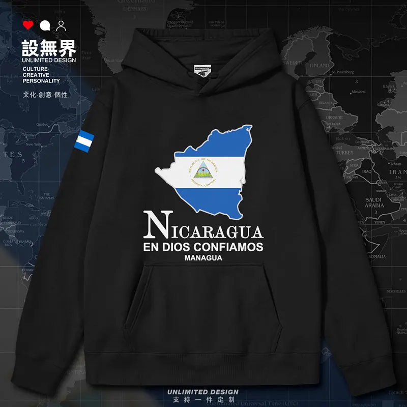 Nicaragua National Map mens hoodies streetwear hoodie sporting tracksuit Sportswear sports new casual autumn winter clothes