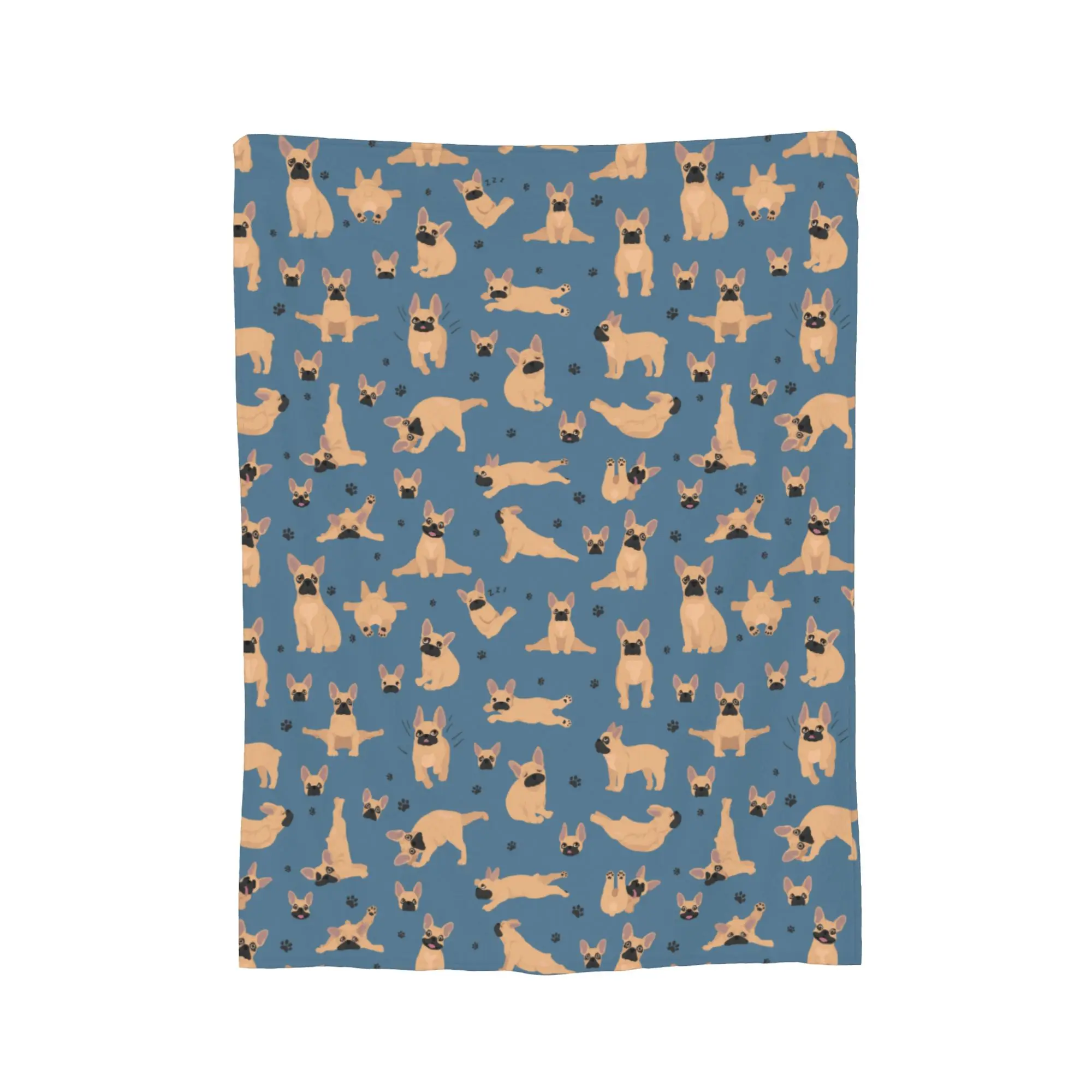 French Bulldog Dog Blankets Flannel Summer Animal Multi-function Warm Throw Blanket for Bed Office Plush Thin Quilt