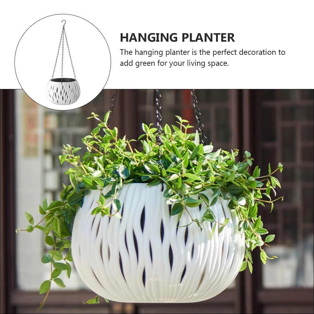 

Hanging Plastic Flowerpot Home Flowerpot Ornament Garden Decor Indoor Outdoor Ceiling Plant Hanger Hanging Plant Hanger