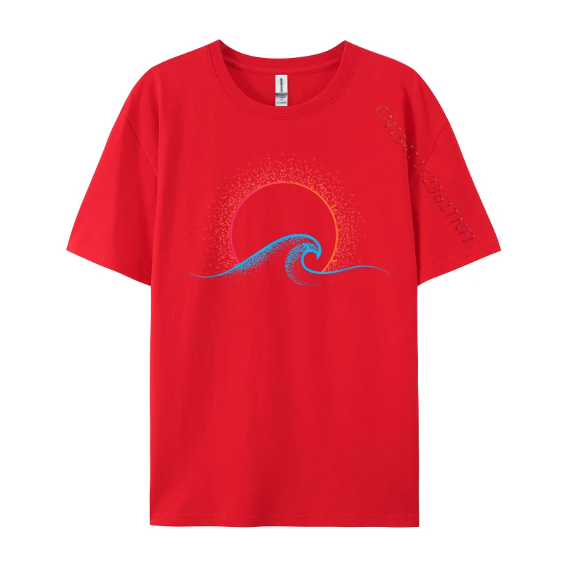 Boho minimaliste soleil océan vague art dans la motième impression hommes t-shirt hauts chemise concepteur coton Normal hauts t-shirts décontracté hommes