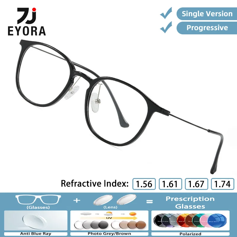 EYORA Lightweight Comfortable Reading Glasses for Women Photochromic Anti Blue Light Intelligent Progressive Multifocal Lenses