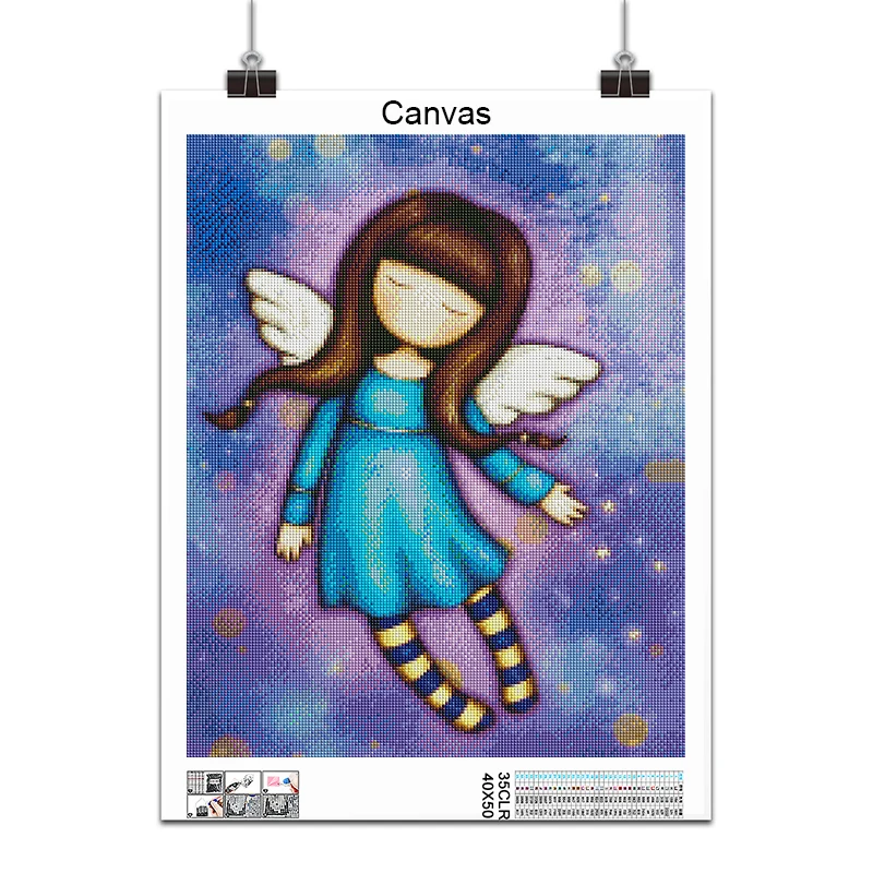 5D DIY Diamond Painting Cartoon Girl Angel Princess Full Square&Round Diamond mosaic embroidery Cross stitch home decor Gift Art