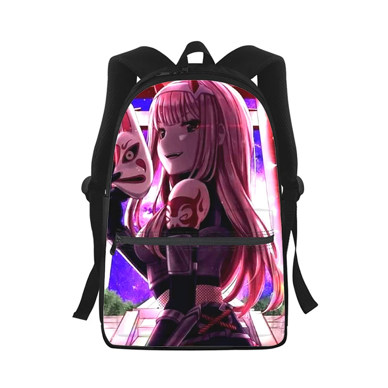 Liebling in der Franxx Anime Männer Frauen Rucksack 3D-Druck Mode Student Schult asche Laptop Rucksack Kinder Reise Umhängetasche