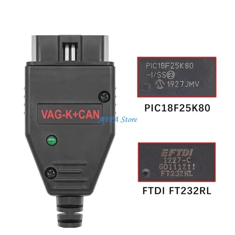 U13C VAG-K + CAN 1.4 OBD2 เครื่องสแกนเนอร์วินิจฉัยสาย COM