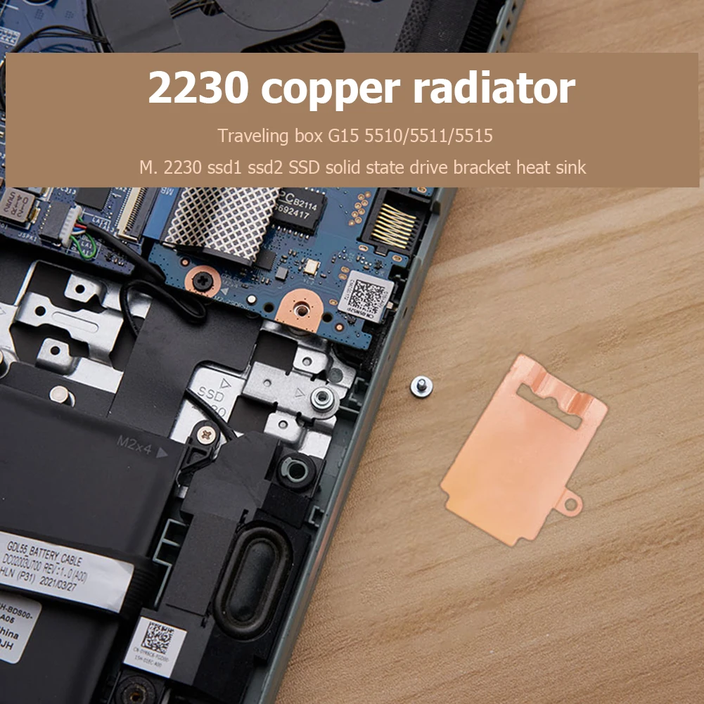 أجهزة الكمبيوتر المحمولة للألعاب M.2 NVME 2230 2280 SSD بحامل بطاقة تخزين محرك القرص الصلب بالوعة الحرارة دعم تصاعد محول لديل G15/5510/5511