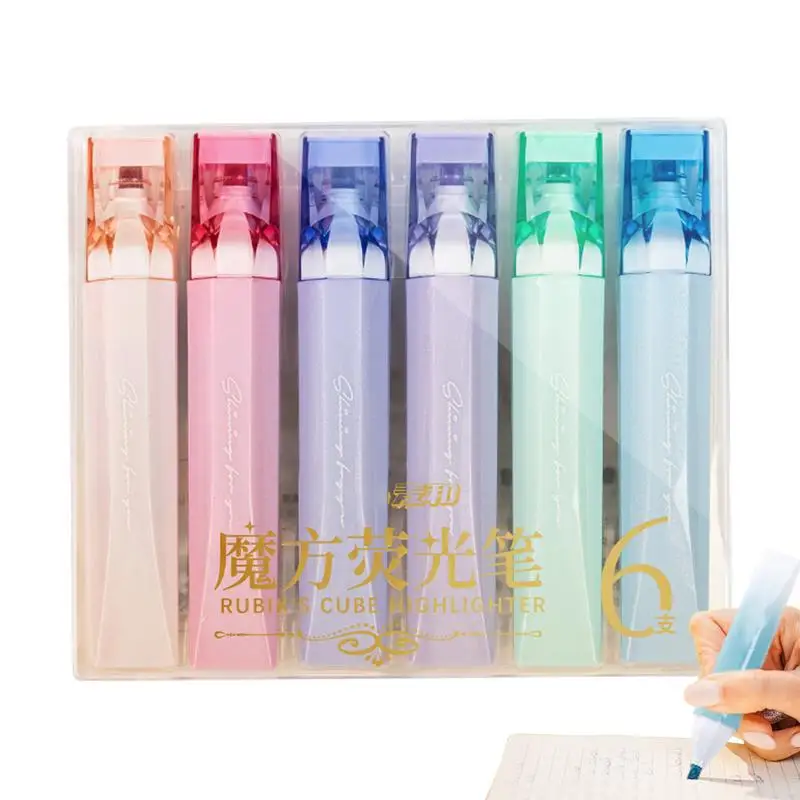 

Glitter Highlighters 6pcs Shiny Highlighters Pastel Glitter Colors Flash Pens Shiny Color Highlighters Pens Cute Sparkling