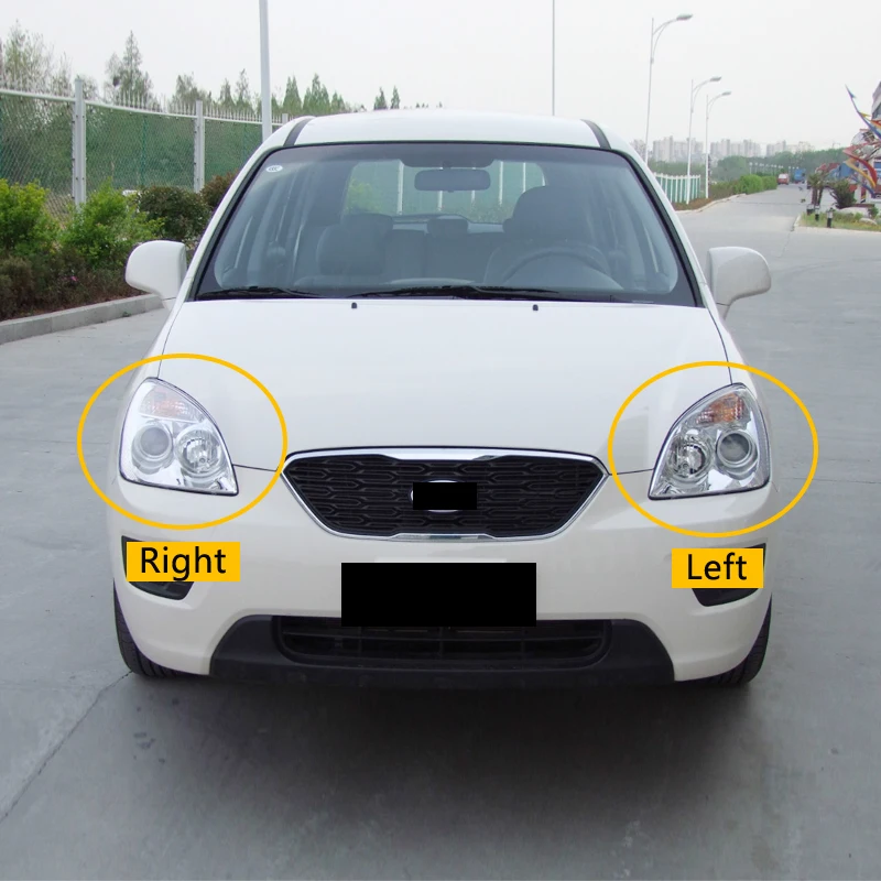 غطاء المصباح لكيا كارينز 2007 2008 2009 2010 2011 كشافات عدسة شفافة أباجورة قذيفة استبدال الزجاج الأصلي #6