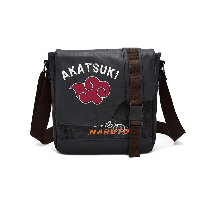 حقيبة كتف منقوشة برسوم كرتونية يابانية ناروتو وسيم حقيبة ساعي البريد هدية صغيرة