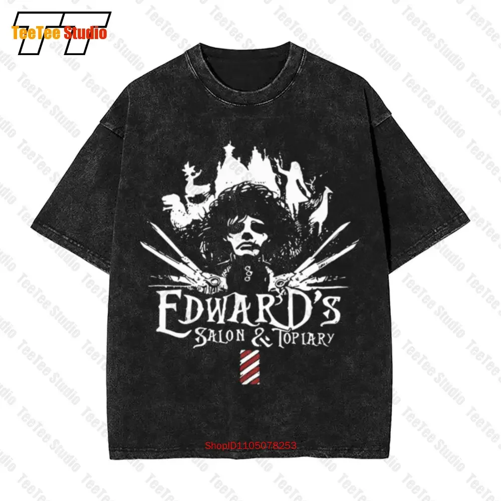 Edward Scissorhands Barber Shop Salon Vintage Oversized T-Shirt 1P3Y