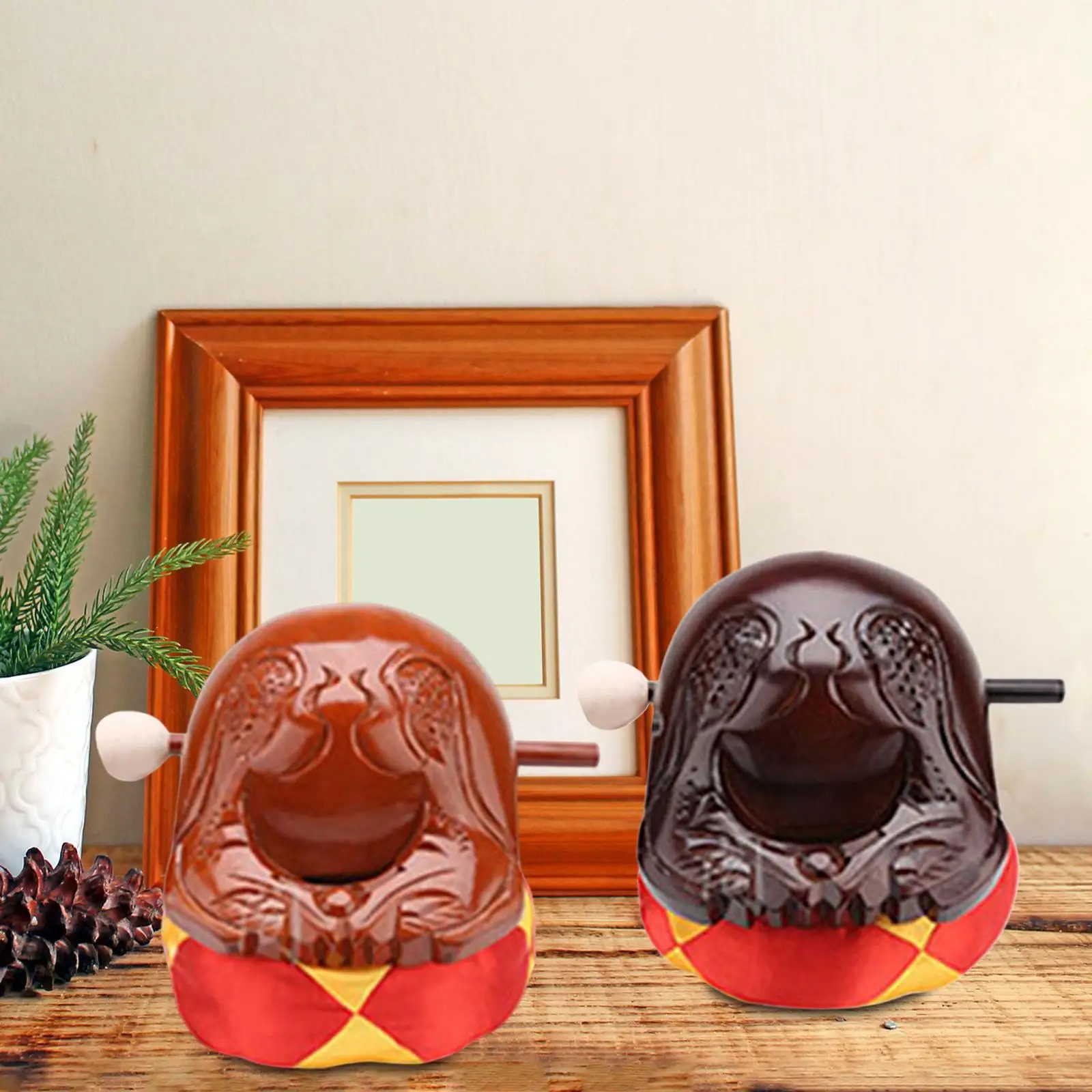 Accesorios de adorno de madera, bloque de templo de mazo para decoración de mesa de oficina en casa