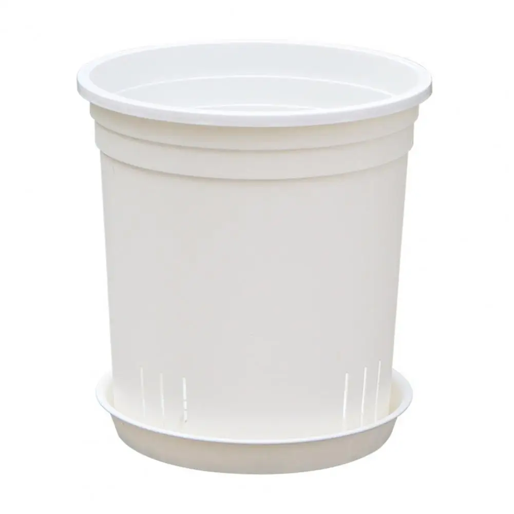 Water Drainage Plant Pot Pothos Planter with Saucer Ventilated Flowerpot with Drainage Holes Indoor Outdoor Plant Pot for Roses