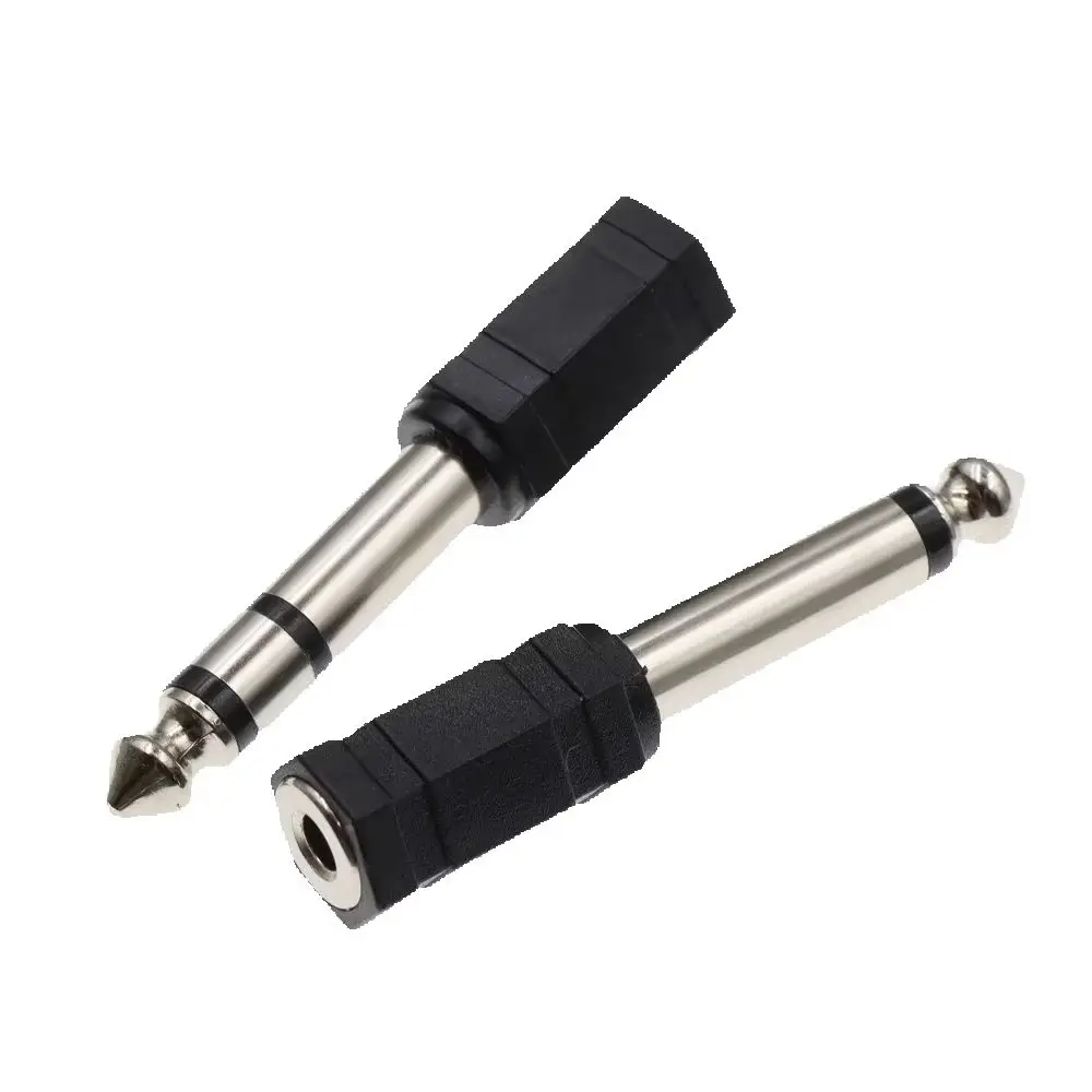 6.35mm Female Plug to 3.5mm Male 2Pole 3 Pole Connector Headphone Amplifier Audio Adapter Microphone AUX 6.3 3.5 mm Converter