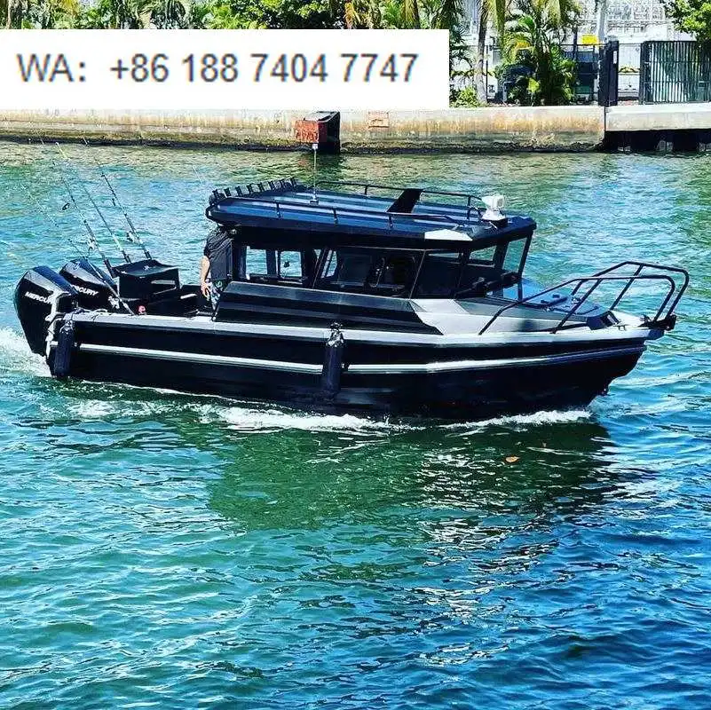 Luxury Aluminum Sport Yacht Fishing Boat with Outboard Engine Offshore Use 9m Length