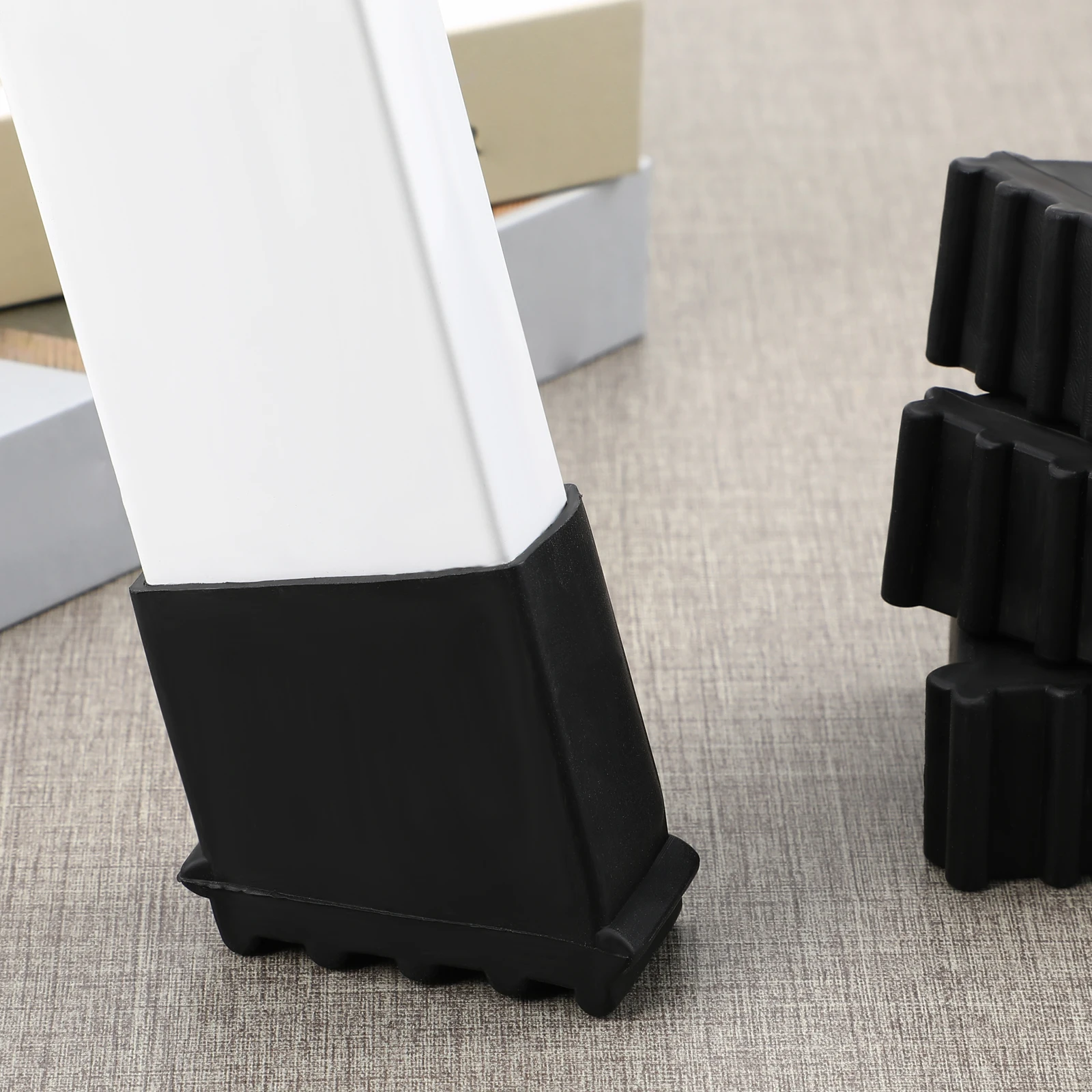 4 قطعة سلم قدم الحصير الثقيلة المطاط حماة المضادة للانزلاق منصات القدم للتمديد وسلالم الخطوة الاستخدام المنزلي