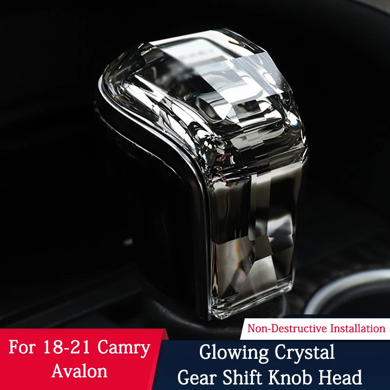 

QHCP Gear Shift Knob Crystal With Light For Toyota Camry Avalon Corolla Cross 18-22 Modified Accessories Side Light Bar 7 Colors