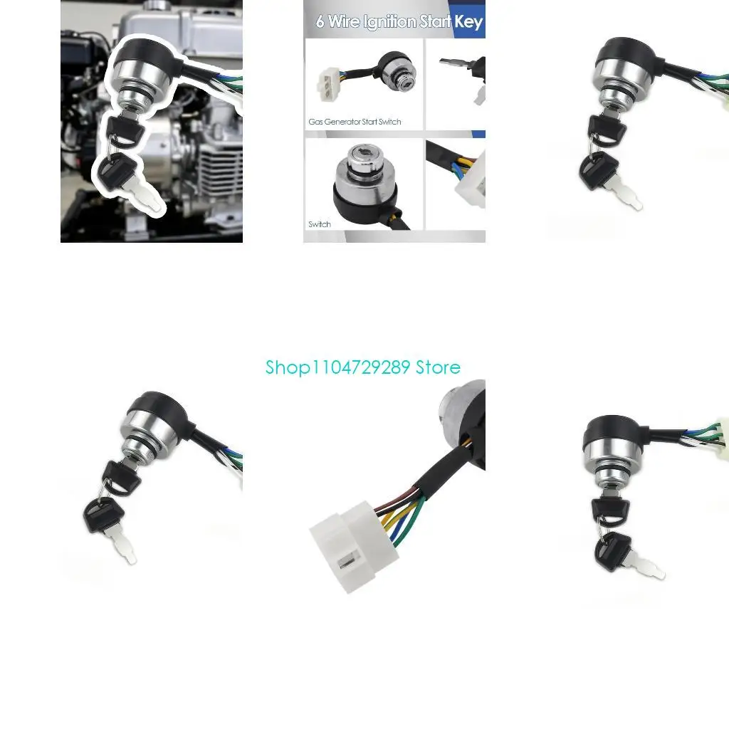 D8KE Generator Panel Lock for 188F With 6 Wire Harness Layout