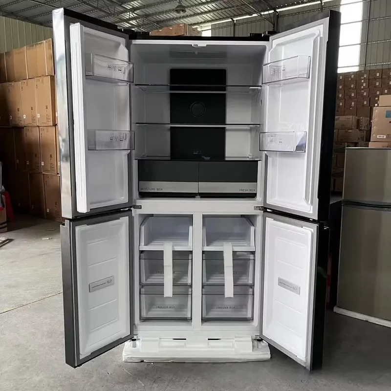 For J 476L 110/220V Four-door Refrigerator Black Glass Electronically Controlled Smart Refrigerator