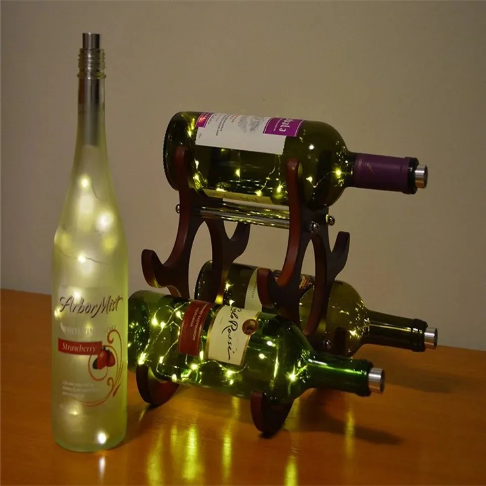 LED Wine Bottle Cork Starry Light String, Night Light para Festival, Casamento, Decoração de Natal, Decoração de Festa, Fio de Cobre, 1 m, 2 m, 3m