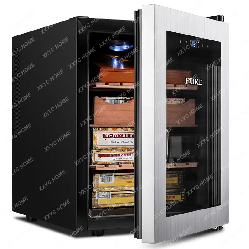 Cigar Cabinet Constant Temperature Moisturizing Mute Cedar Wood Electronic Cigar Cabinet Energy Saving