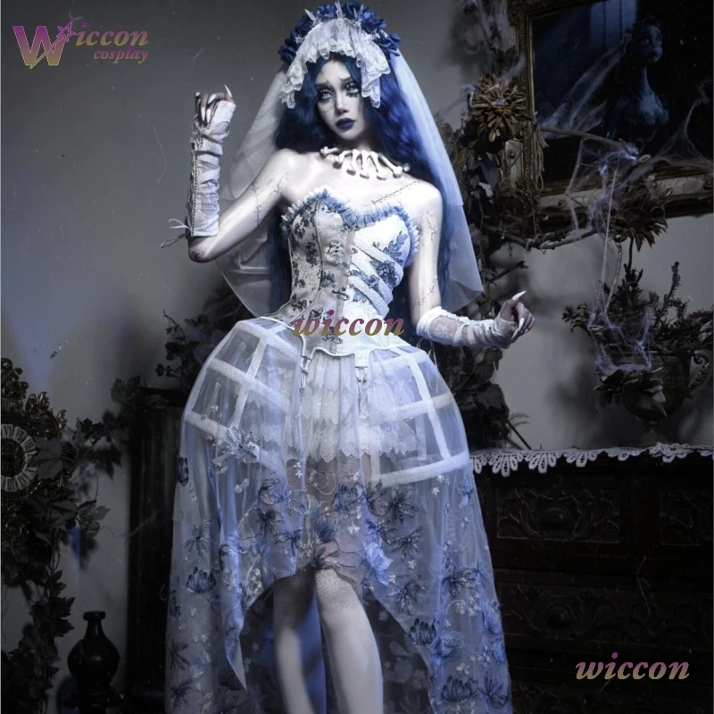 

WuHu оригинальный фильм Doujin готический корсет с лентой платье труп Хэллоуин невесты в стиле ленты корсет бюстье платье необычные костюмы