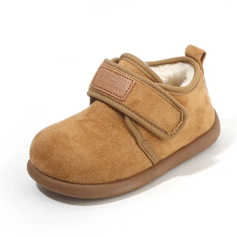 2026 New Winter Children Boots Warm Plush Rubber Sole Toddler Kids Boys Shoes Fashion Girls Boots 21-32