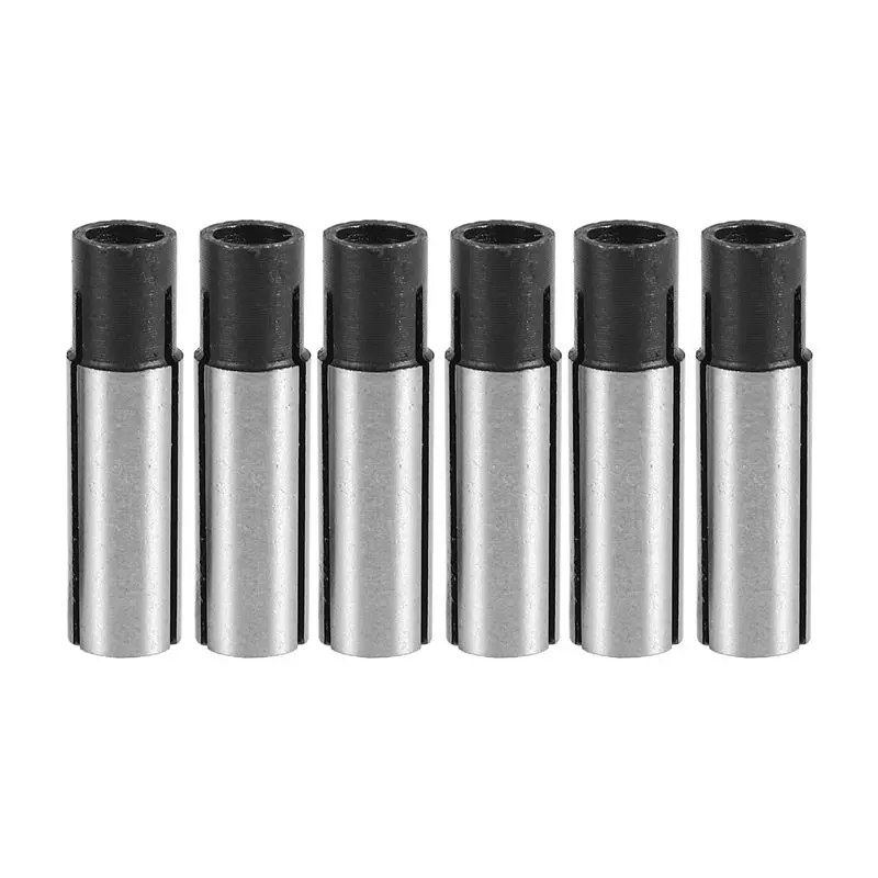 Happy New- 6Pcs 1/4 Inch To 1/8 Inch Cnc Engraving Bit Router Adapter Convert For Engraving Machine Tool