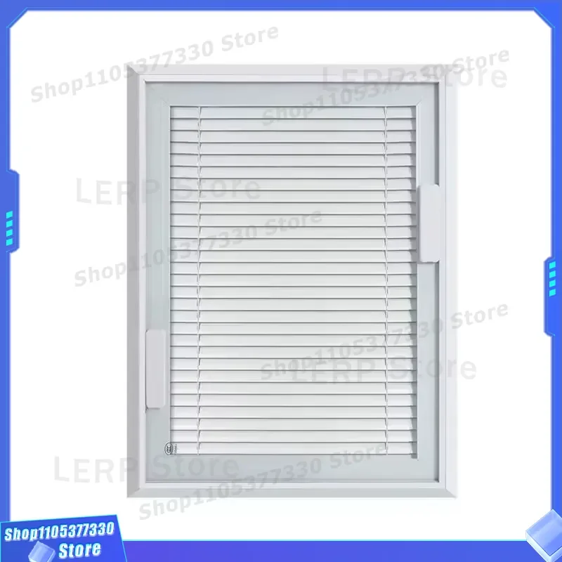 Modern Minimalist Single Layer Glass Aluminum Alloy Magnetic Blinds Windproof Dustproof Shutters for Kitchen Bedroom Bathroom