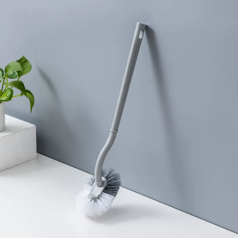 

Toilet Brush S-Shaped Elbow White Gray No Dead Angle Soft Fur Toilet Brush Toilet Cleaning Brush Durable