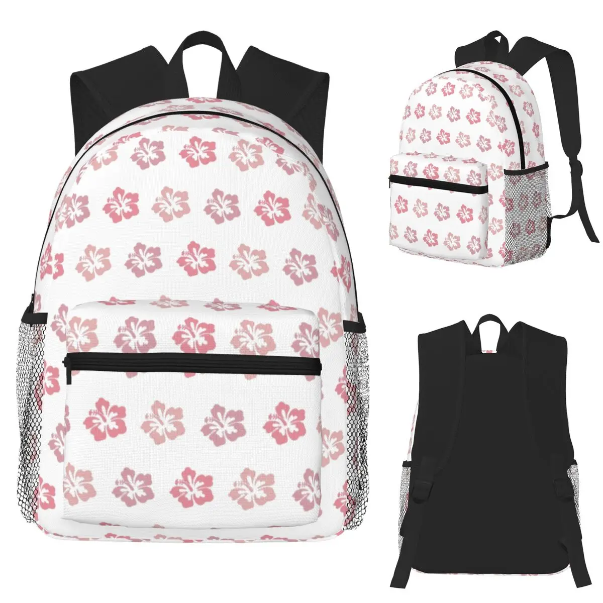 

Aesthetic Preppy Pink Hibiscus Collection Student Backpack School Bag Hiking Travel Daypack for Boys Girls Bookbag Shoulder Bags